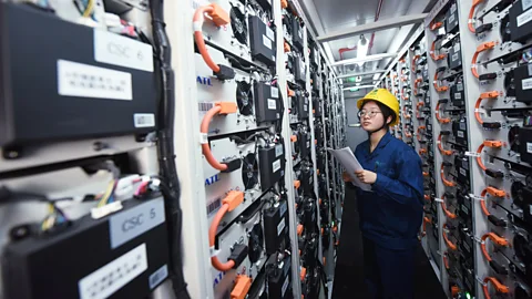 Getty Images So far, China produces the most lithium batteries, and it also has more capability to recycle them than other producers (Credit: Getty Images)