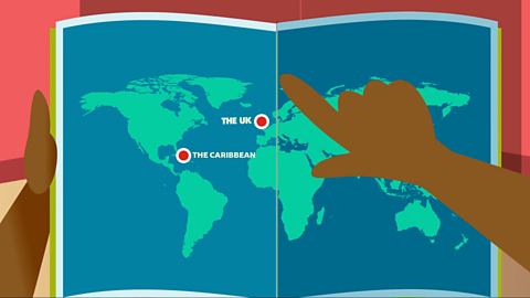 Map of UK and Jamaica