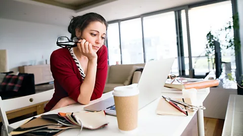 Getty Images A woman working at home