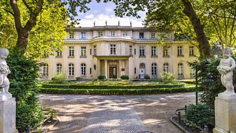 A photograph of Wannsee House, where the Wannsee Conference took place in January 1942.