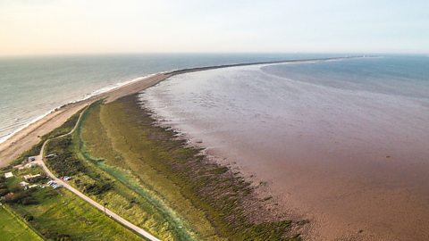 A spit at Spurn Head, England