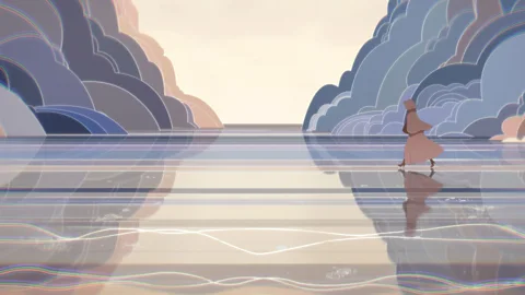Studio Chizu The eclectic team of artists who worked on Belle included Ireland's Cartoon Salon, who brought their beautifully organic drawing style to one key scene (Credit: Studio Chizu)
