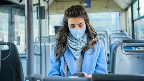 Getty Images The days of workers jamming into crowded busses and trains to get to work en masse may become a relic of pre-pandemic days (Credit: Getty Images)