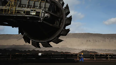 Getty Images A giant extractor at the Vattenfall lignite mines in Germany (Credit: Getty Images)