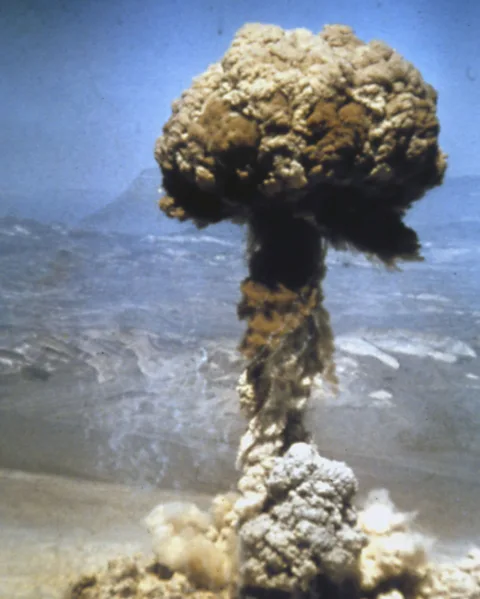 Getty Images A nuclear test in the 1940s (Credit: Getty Images)