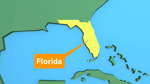 Map of Florida. 