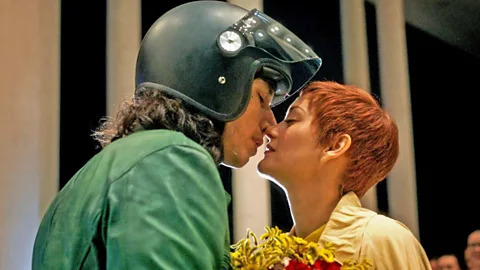 Alamy The machismo of Adam Driver's acting style in films including Annette is reminiscent of Keaton's steely physicality (Credit: Alamy)