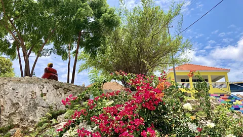 Sarah Harvey Created by Hortence Brouwn, this 2m-tall hilltop Mama is one of the largest on the island (Credit: Sarah Harvey)