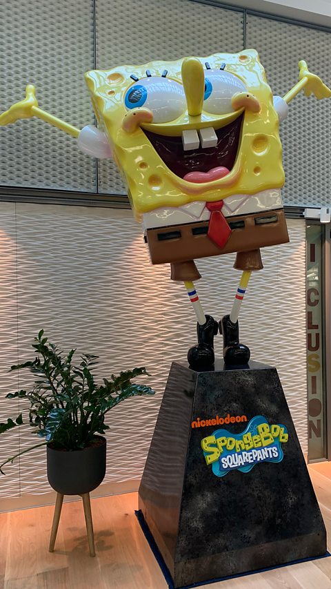 Sponge bob feature at Jaskaran's office