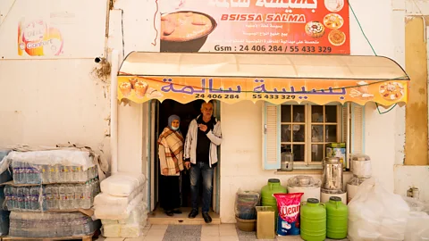 Elizia Volkmann Salma Saleh and her husband Najib Rajeb recently won the bsissa competition at a food festival in Latma (Credit: Elizia Volkmann)