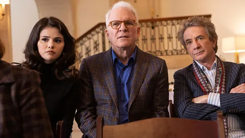 Hulu Only Murders in The Building brings together Steve Martin and Martin Short with Selena Gomez (Credit: Hulu)