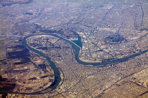 A photo of the River Tigris in Baghdad. 