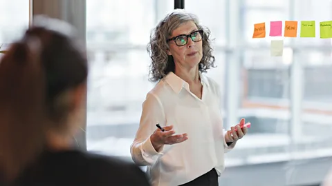 Getty Images In difficult times, people tend to think that stereotypically "female" traits are more important in a leader (Credit: Getty Images)