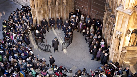 Visit Valencia Visitors can watch the meeting of the Tribunal every Thursday at noon outside Valencia Cathedral (Credit: Visit Valencia)