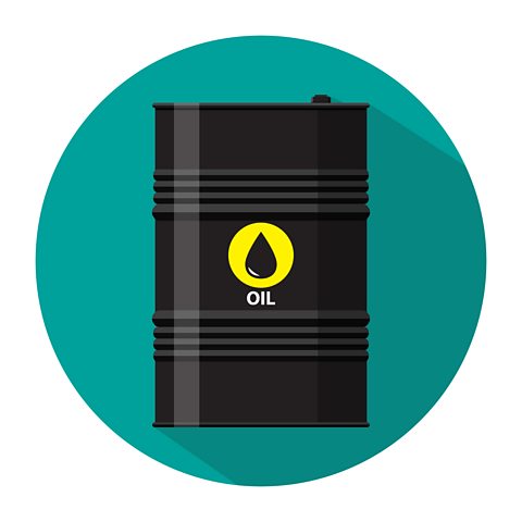 An illustration of an oil drum