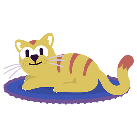 A cat sat on a mat