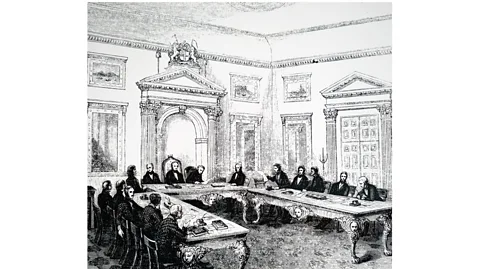 Getty Images The East India Company ruled from its headquarters in London, East India House (Credit: Getty Images).