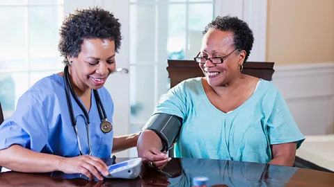 Kali9/Getty Images Simply going to a doctor's surgery to get your blood pressure tested can make it higher than it would be normally (Credit: Kali9/Getty Images)