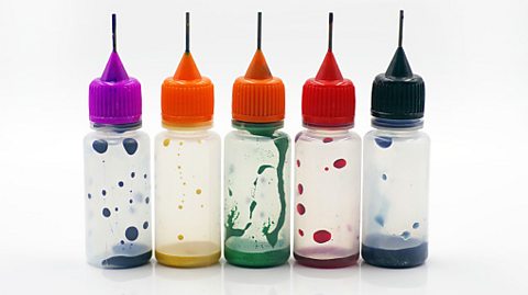 Food colouring bottles