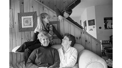 Gigi Kaeser / Love Makes a Family Robin Jurs, Barbara Allen and their two children, Hannah and Cody, in the 1990s (Credit: Gigi Kaeser / Love Makes a Family)