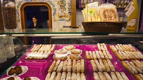Gonzalo Azumendi/Alamy Horchata and fartons are the perfect pairing, with the long spongy buns designed for dunking (Credit: Gonzalo Azumendi/Alamy)