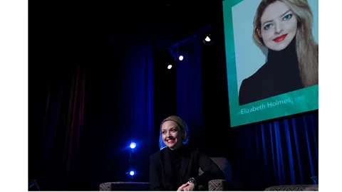 Beth Dubber/ Hulu In The Dropout, Amanda Seyfried stars as the biotech scammer Elizabeth Holmes (Credit: Beth Dubber/ Hulu)