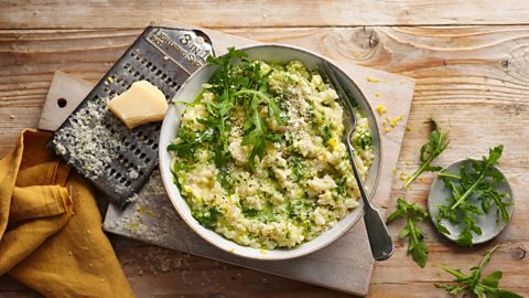 Slow cooker fennel lemon risotto