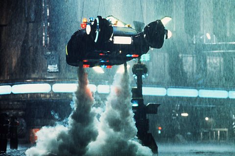 A flying car from the film Blade Runner.