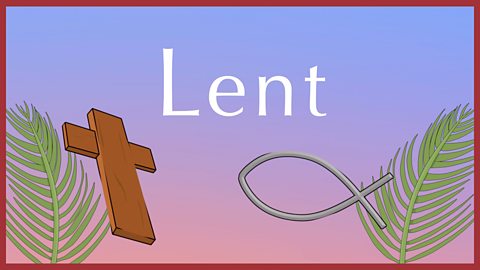 Image: symbols associated with Christianity and Lent