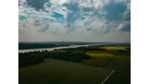 Joe Proudman/UC Davis A river view from Old Valmeyer in November 2018. Valmeyer's current mayor says relocating has led to new opportunities (Credit: Joe Proudman/UC Davis)