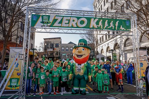 The world's shortest St Patrick's Day parade in Hot Springs, Arkansas