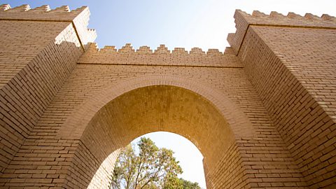 Ancient structures near Hallah in Iraq built from composite materials