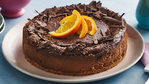 Chocolate and orange cheesecake