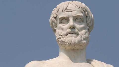 Marble statue of the philosopher Aristotle