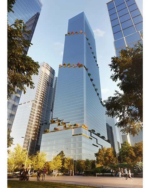BIG NYC The Spiral skyscraper in New York is due to be completed this year, and incorporates terraces twisting around its exterior (Credit: BIG NYC)