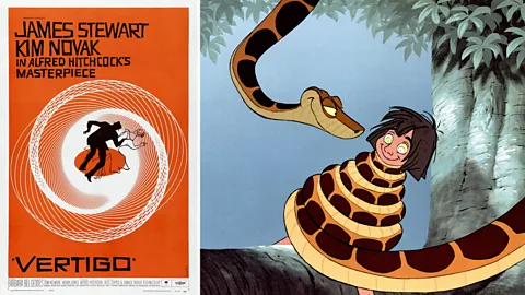 Alamy The spiral is a motif in Hitchcock's Vertigo, and also features in the scene in Jungle Book where the snake Kaa hypnotises Mowgli (Credit: Alamy)