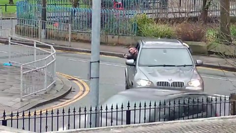 Manchester Drive-by Gunman Caught Shooting Out Of Car Window - Bbc News