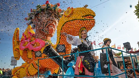 Anna Muckerman The French town of Menton swells to nearly double its size during the Fête du Citron (Credit: Anna Muckerman)