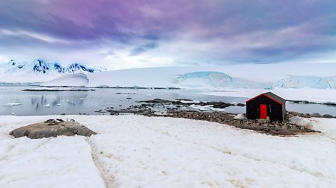 Penguin Post Office at Port Lockroy in Antarctica. 