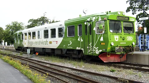 Getty Images Vehicles from vans to trains have been designed to run on biogas, but the challenge is to ensure the fuel comes from waste sources alone (Credit: Getty Images)