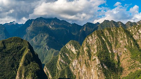 The Andes mountains in South America. 