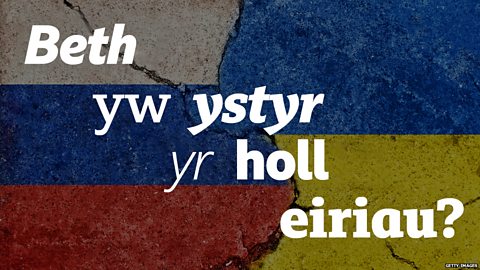 Rhyfel yn Wcráin: Beth yw ystyr yr holl eiriau?