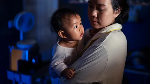 Getty Images A baby's disrupted sleep can affect the whole family (Credit: Getty Images)