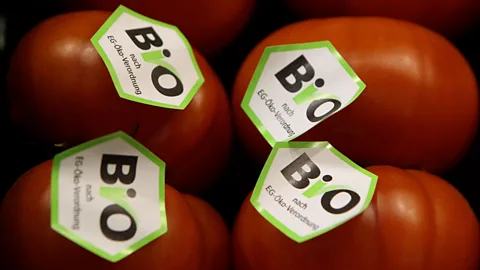 Getty Images The "bio" label on food products sold in Europe means the product was grown following EU regulations on organic farming (Credit: Getty Images)