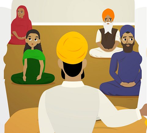 Gyani leading a gurdwara service.