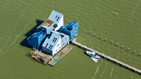 Frans Lemmens/Alamy Almere has been built on land reclaimed from the IJsselmeer inland sea and some neighbourhoods feature floating villas (Credit: Frans Lemmens/Alamy)