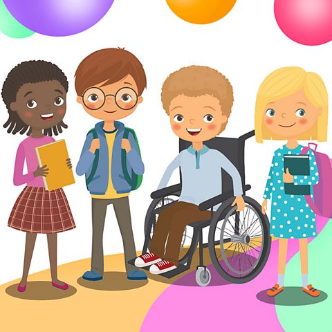 A group of diverse children.