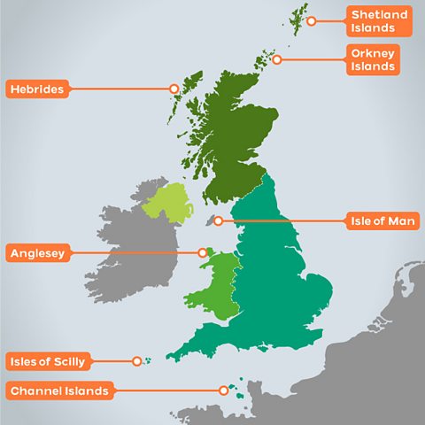 Islands across the UK.