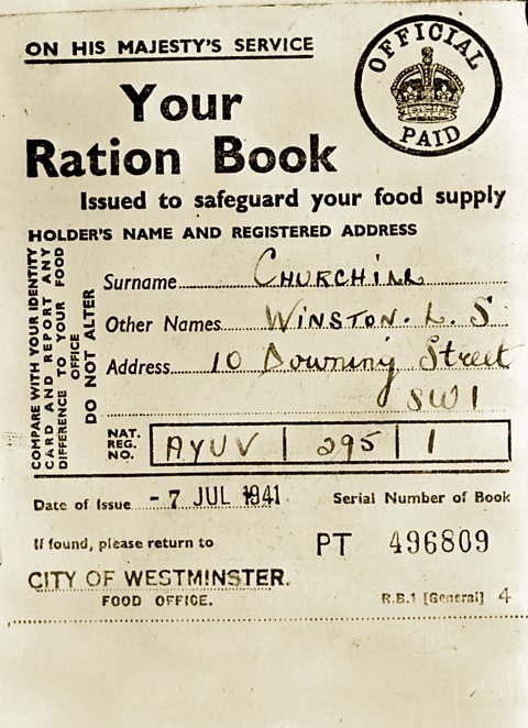 Winston Churchill's ration book.