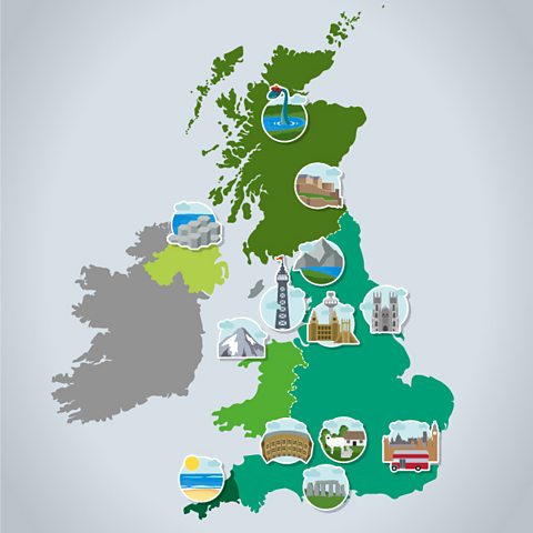 UK Tourism Attractions Map.